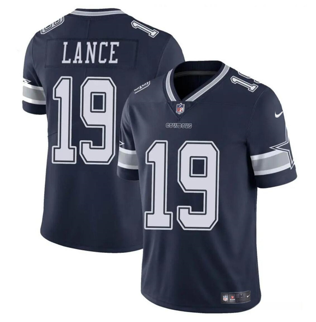 Men's Dallas Cowboys #19 Trey Lance Navy Vapor Untouchable Limited Stitched Football Jersey